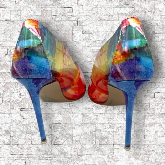Steve Madden Vala Colorful Pointed Toe Pump Size 8 Rainbow - Picture 8 of 16